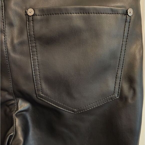 Free people black faux leather pants size 4 - Picture 5 of 8